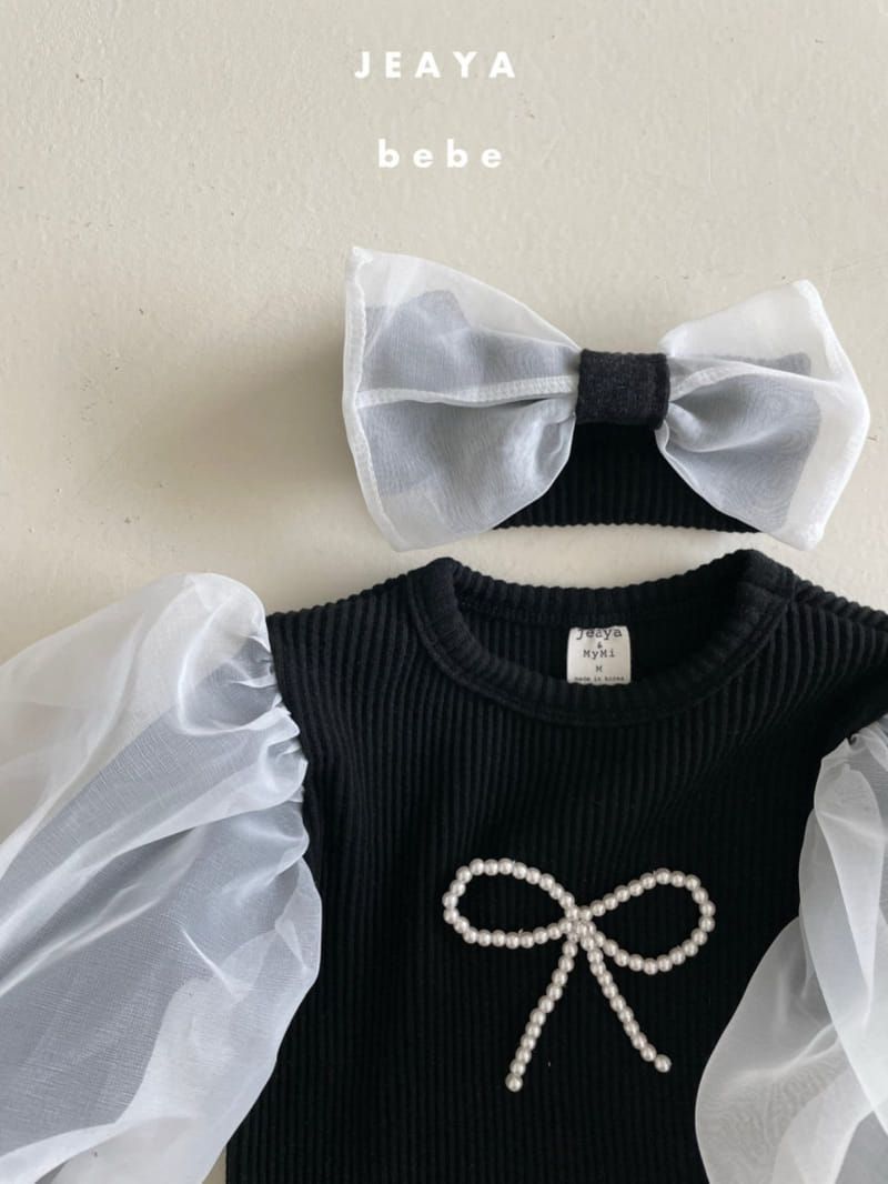 Jeaya & Mymi - Korean Baby Fashion - #babyfashion - Pearl Ribbon Body Suit Daisy Balloon Body Suit Set - 6