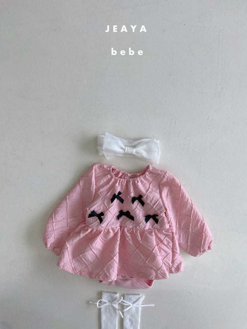 Jeaya & Mymi - Korean Baby Fashion - #babyootd - Mini Ribbon One-Piece - 10