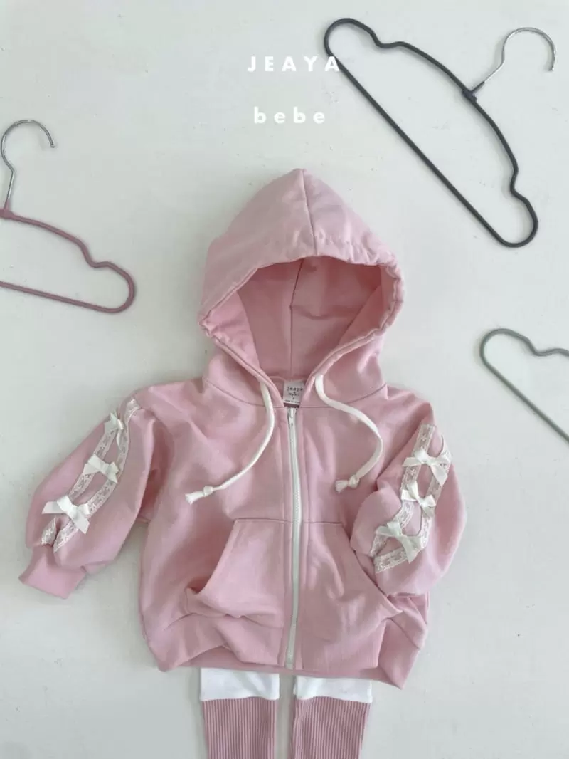 Jeaya & Mymi - Korean Baby Fashion - #onlinebabyboutique - Lace Ribbon Hoody Jumper - 9