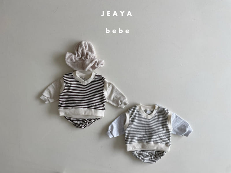 Jeaya & Mymi - Korean Baby Fashion - #onlinebabyboutique - Terry Top Bottom Set - 2