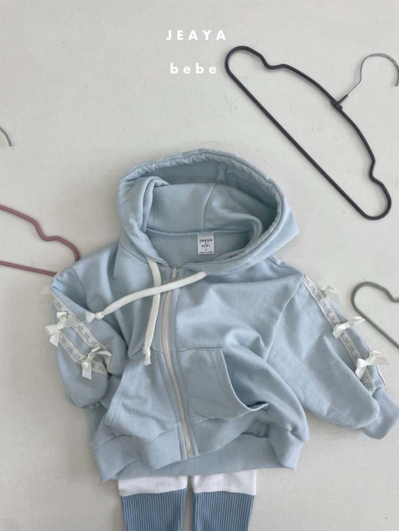 Jeaya & Mymi - Korean Baby Fashion - #onlinebabyshop - Lace Ribbon Hoody Jumper - 10