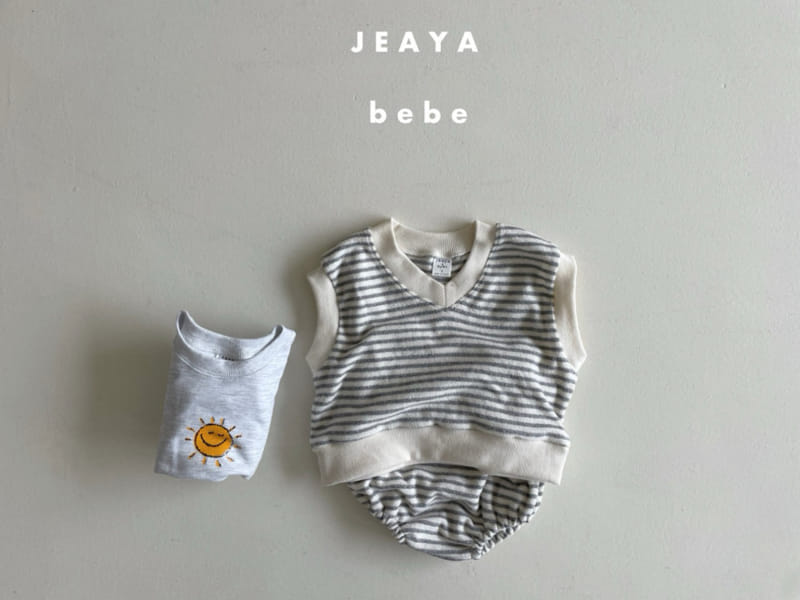 Jeaya & Mymi - Korean Baby Fashion - #onlinebabyshop - Terry Top Bottom Set - 3