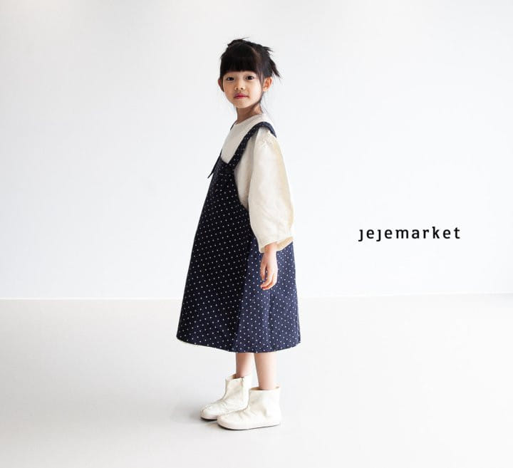 Jeje Market - Korean Children Fashion - #childrensboutique - Dot Dungarees One-Piece - 2