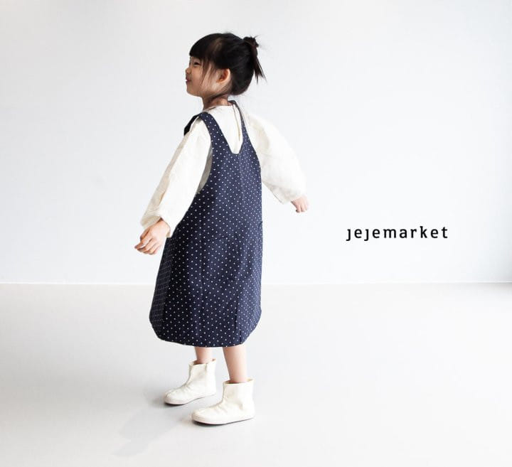 Jeje Market - Korean Children Fashion - #designkidswear - Dot Dungarees One-Piece - 3