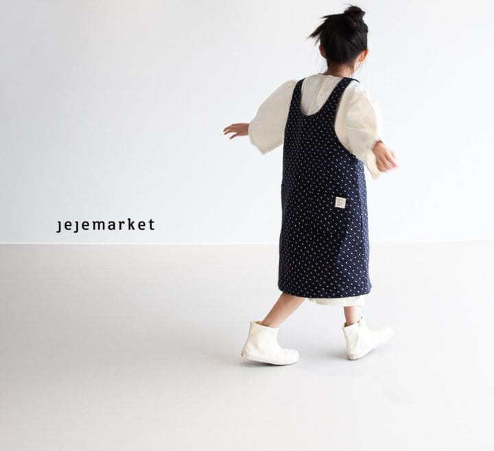 Jeje Market - Korean Children Fashion - #fashionkids - Dot Dungarees One-Piece - 5