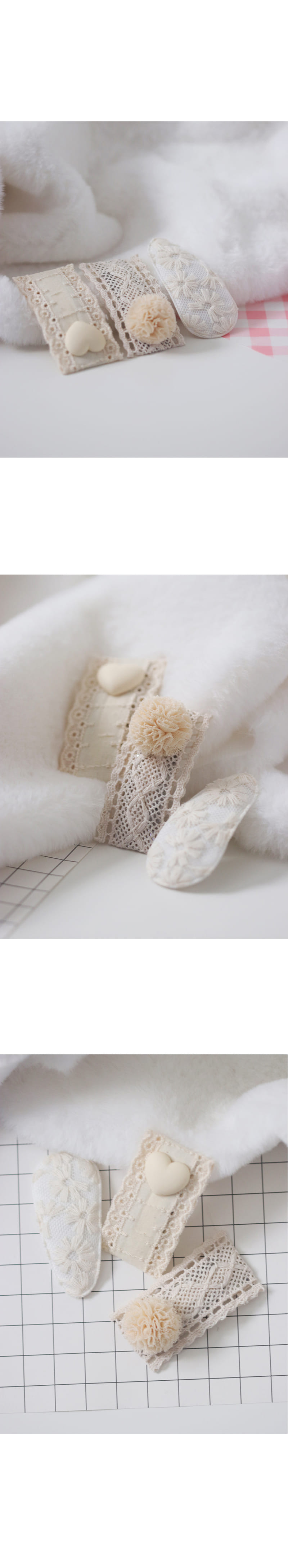 Jireh Bow - Korean Baby Fashion - #babywear - Pure Lace Ticking Pin Set - 3