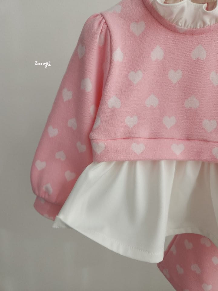 Joyello - Korean Children Fashion - #Kfashion4kids - Spring Heart Color Top Bottom Set - 9