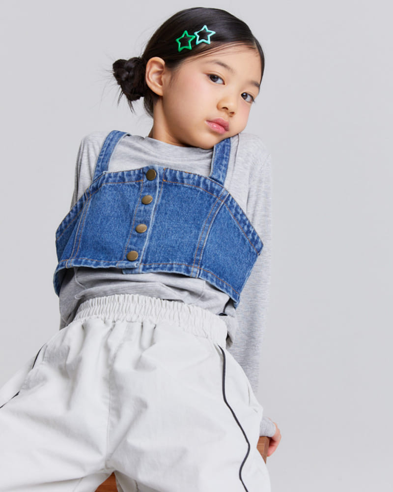 Kokoyarn - Korean Children Fashion - #Kfashion4kids - Olson Denim Bustier - 7