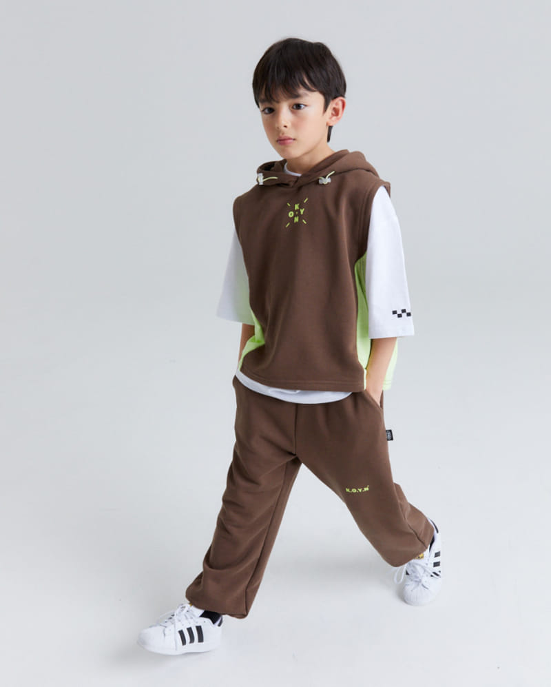Kokoyarn - Korean Children Fashion - #childofig - Camp Hoody Vest Top Bottom Set - 5