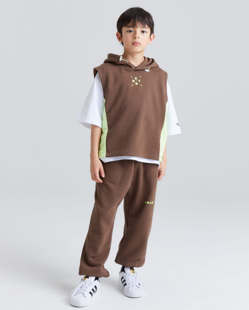 Kokoyarn - Korean Children Fashion - #childrensboutique - Camp Hoody Vest Top Bottom Set - 6