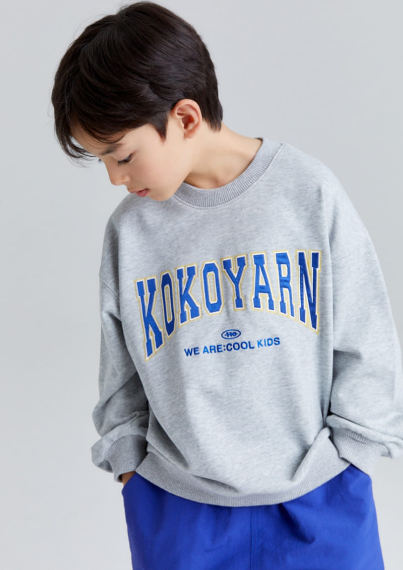 Kokoyarn - Korean Children Fashion - #designkidswear - Logo Applique Embroidery Sweat - 6