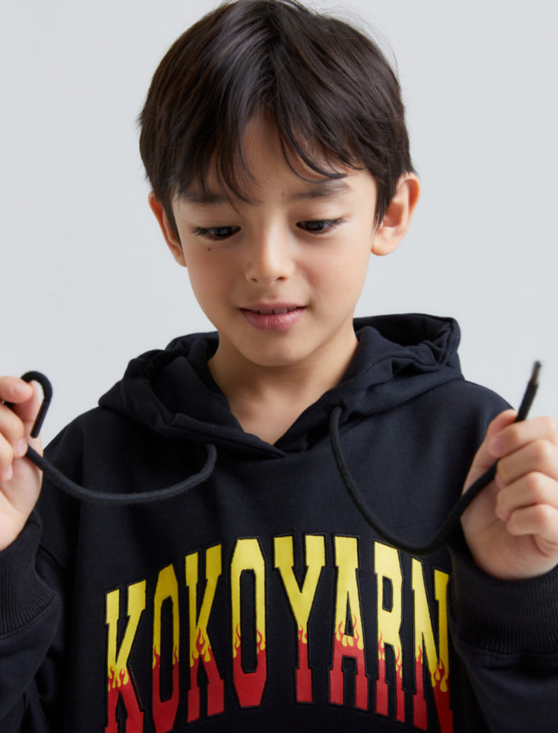 Kokoyarn - Korean Children Fashion - #designkidswear - Label Hoody Sweat - 5