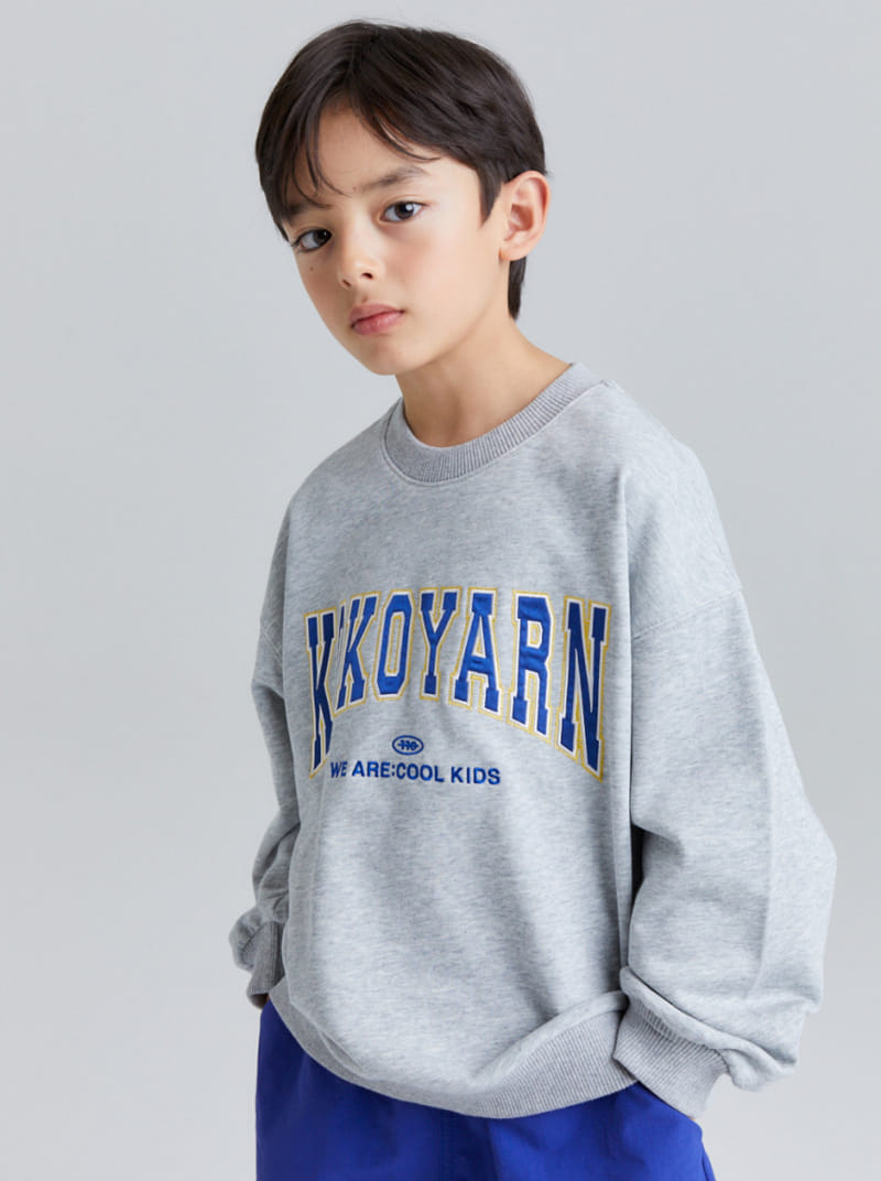 Kokoyarn - Korean Children Fashion - #discoveringself - Logo Applique Embroidery Sweat - 7