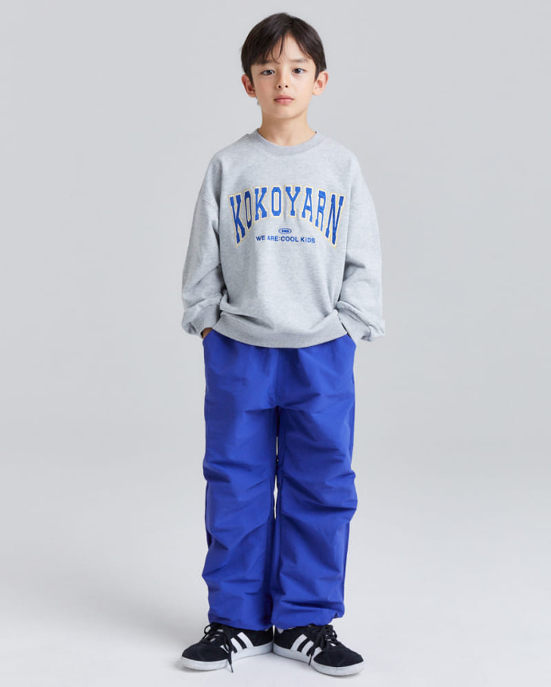 Kokoyarn - Korean Children Fashion - #kidsshorts - Logo Applique Embroidery Sweat - 9