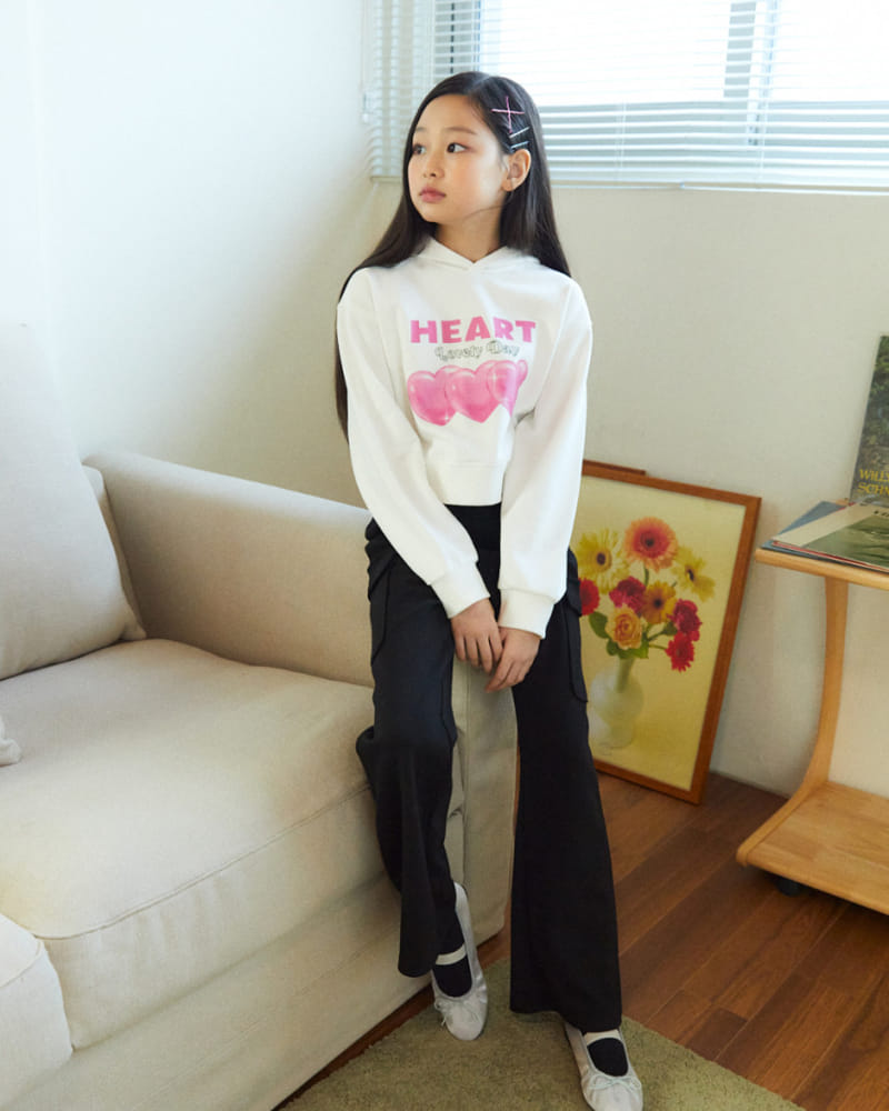 Kokoyarn - Korean Children Fashion - #kidsshorts - Heart Glam Hoody Tee - 4