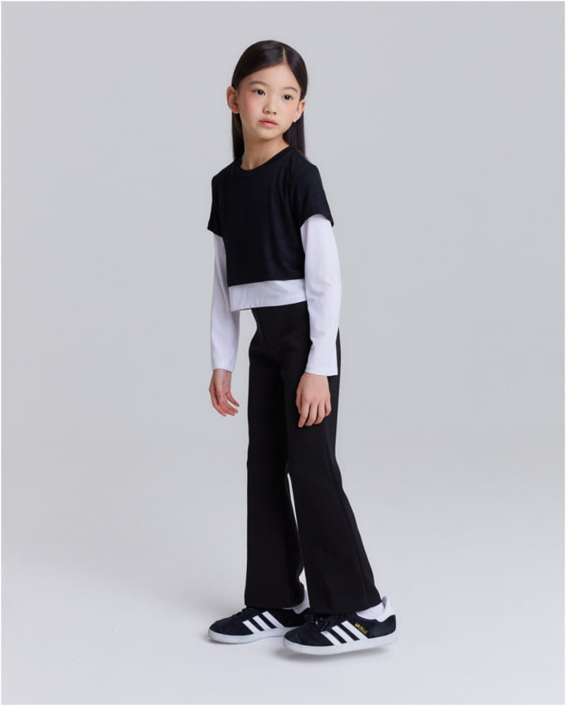 Kokoyarn - Korean Children Fashion - #littlefashionista - Special Logo Banding Boots Cut Pants - 2