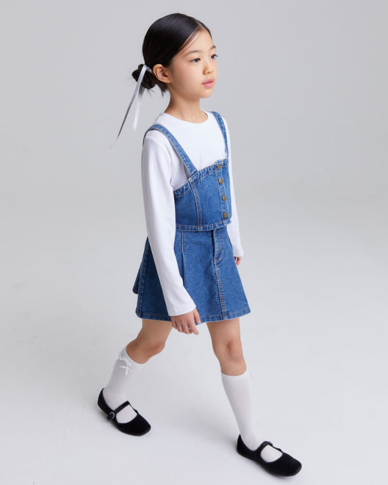 Kokoyarn - Korean Children Fashion - #magicofchildhood - Olson Denim Bustier - 9