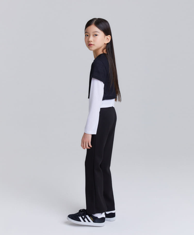 Kokoyarn - Korean Children Fashion - #magicofchildhood - Special Logo Banding Boots Cut Pants - 3
