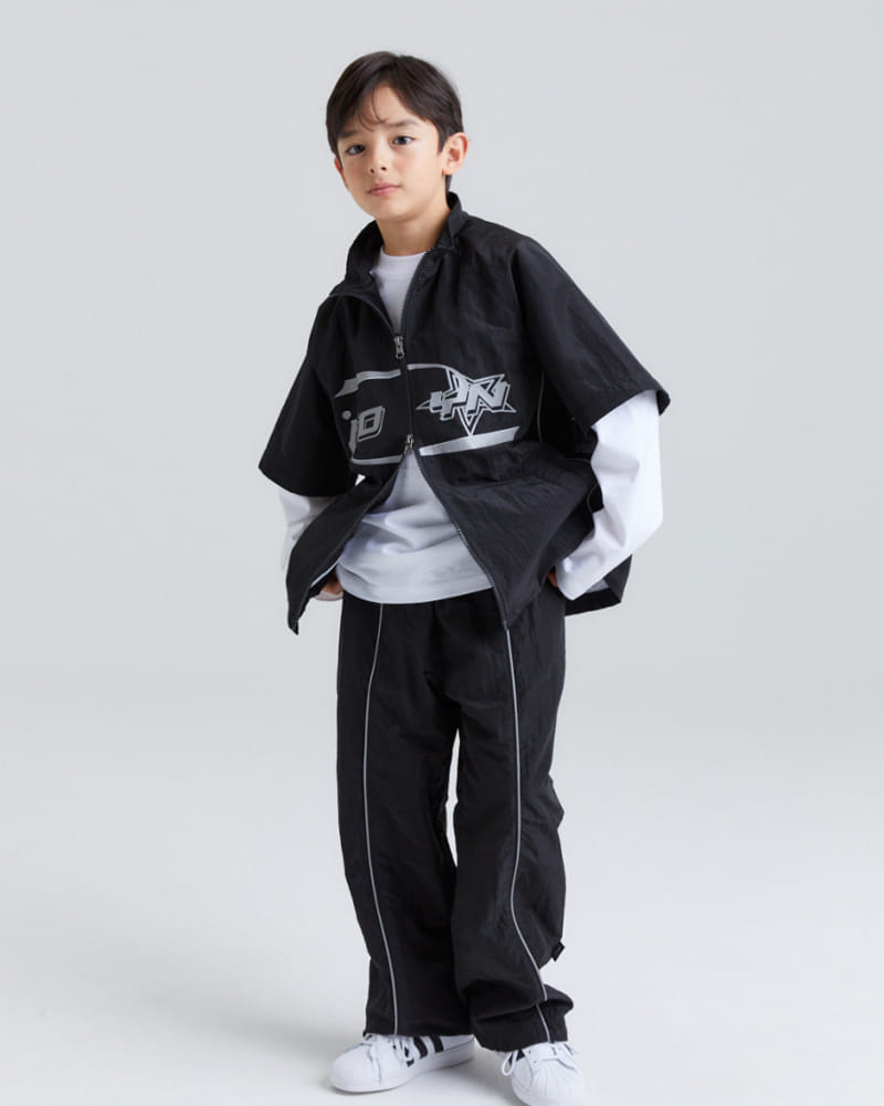 Kokoyarn - Korean Children Fashion - #magicofchildhood - Loco Piping Short Sleeve Zip Up - 5