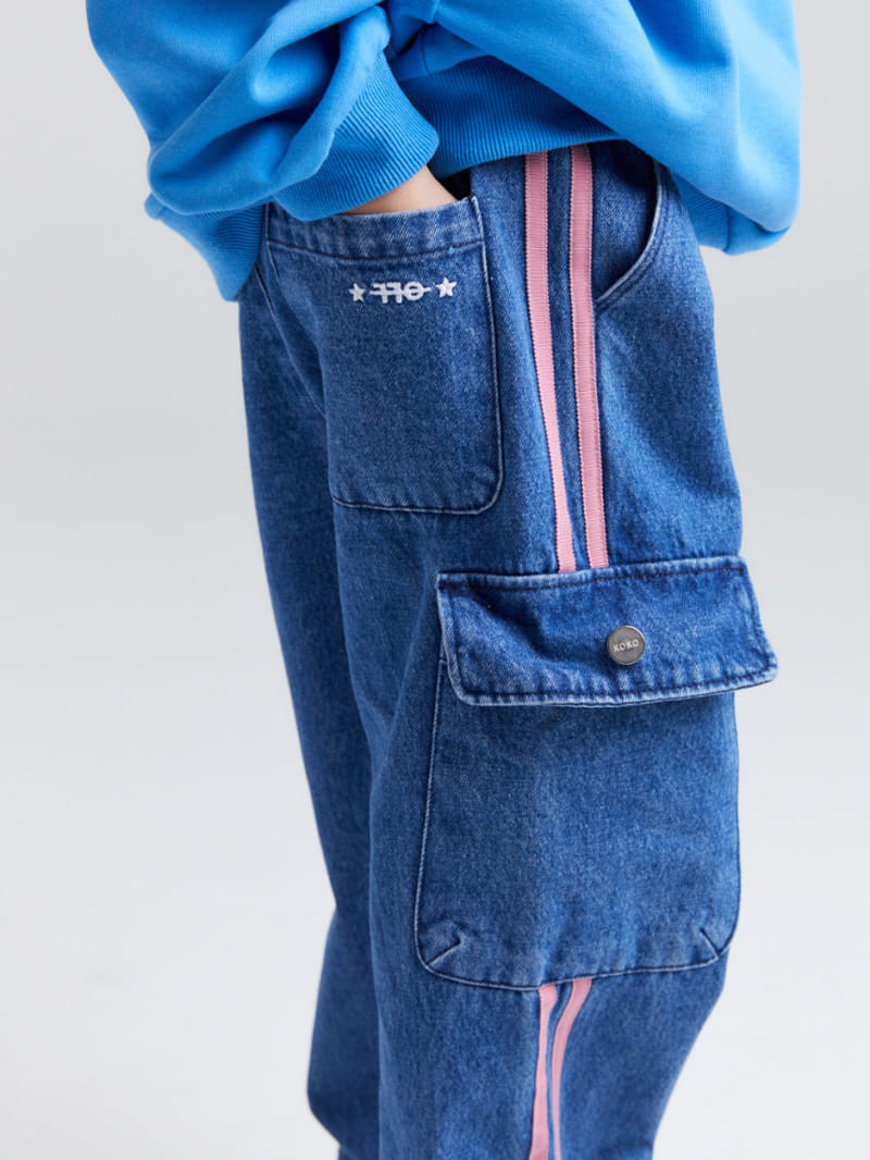 Kokoyarn - Korean Children Fashion - #magicofchildhood - City Denim Cargo Pants - 4