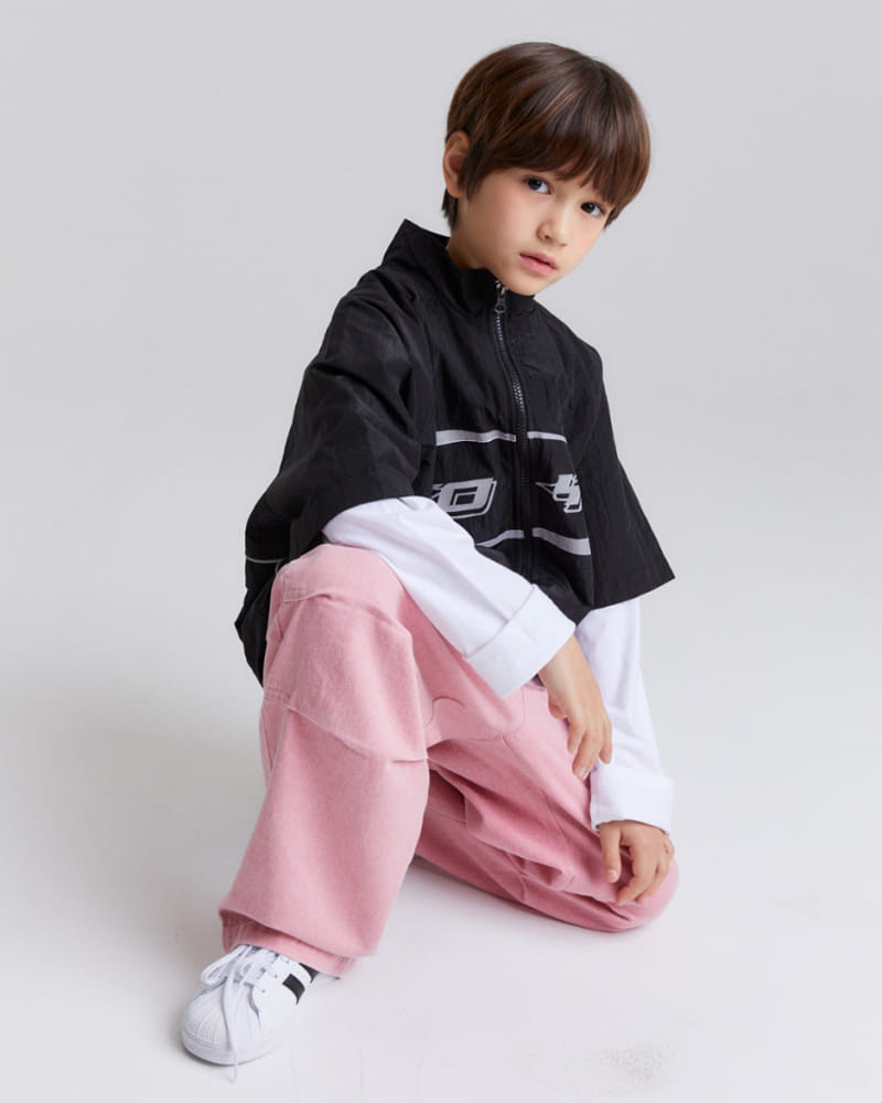 Kokoyarn - Korean Children Fashion - #prettylittlegirls - Loco Piping Short Sleeve Zip Up - 7