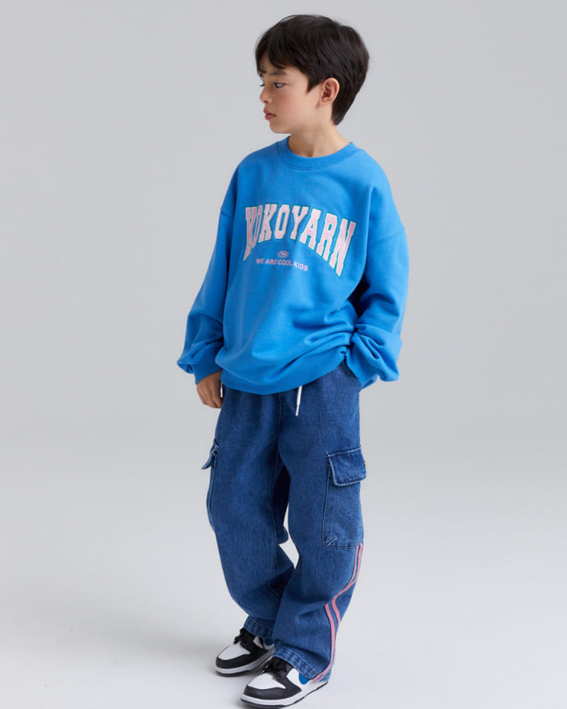 Kokoyarn - Korean Children Fashion - #stylishchildhood - Logo Applique Embroidery Sweat - 3