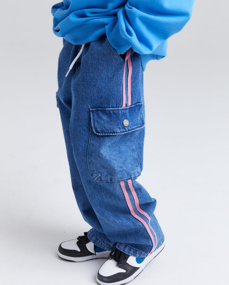 Kokoyarn - Korean Children Fashion - #todddlerfashion - City Denim Cargo Pants - 6