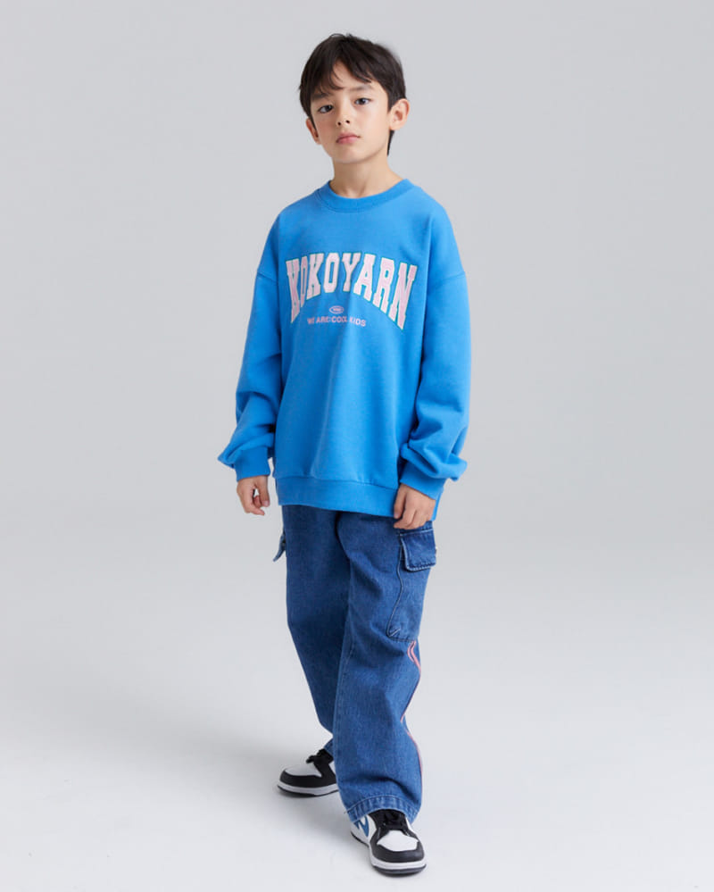 Kokoyarn - Korean Children Fashion - #toddlerclothing - Logo Applique Embroidery Sweat - 2