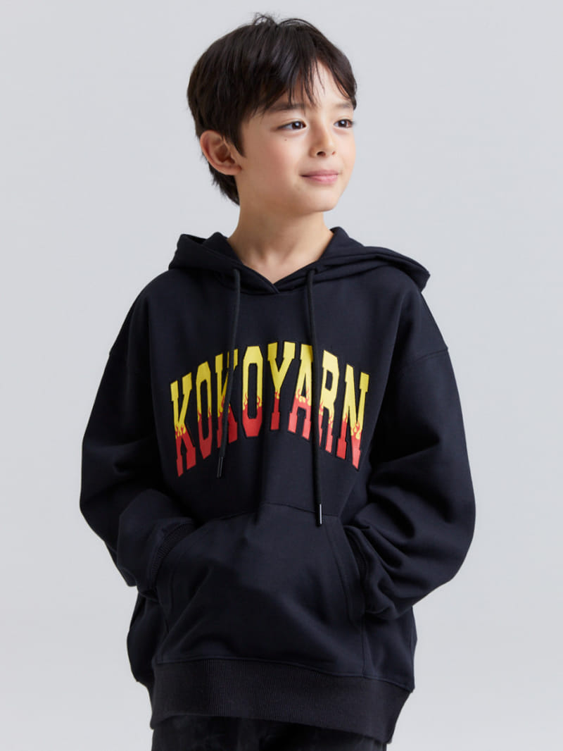 Kokoyarn - Korean Children Fashion - #toddlerclothing - Label Hoody Sweat