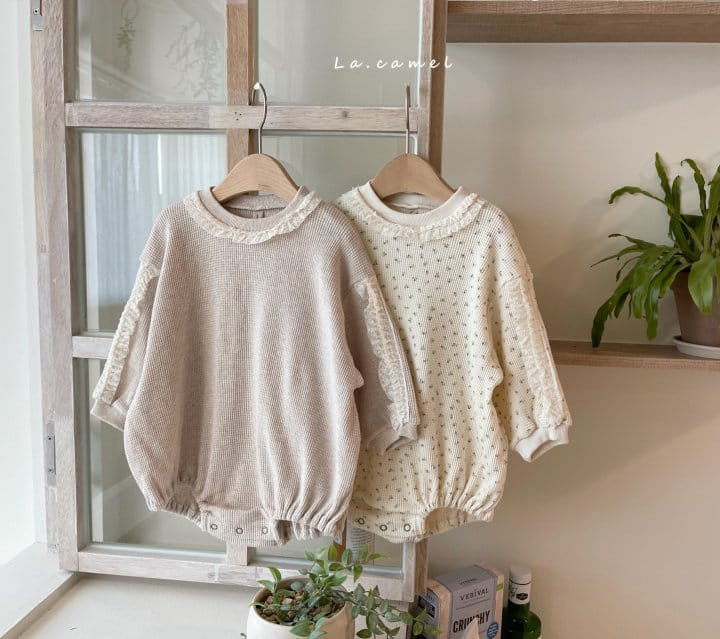La Camel - Korean Baby Fashion - #babyfashion - Waffle Body Suit