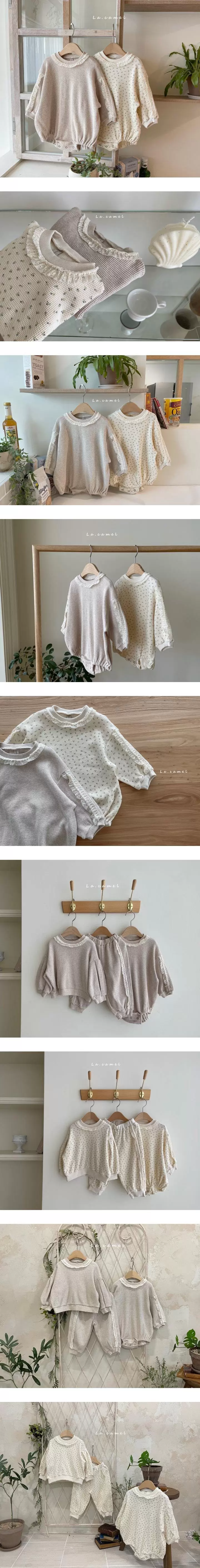 La Camel - Korean Baby Fashion - #babyfever - Waffle Body Suit - 2