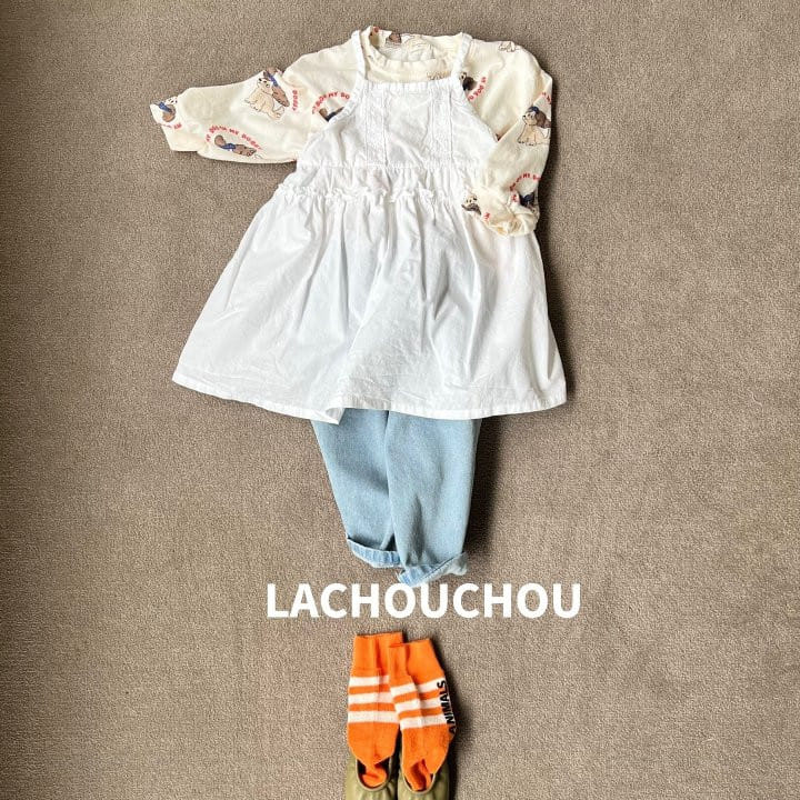 La Chouchou - Korean Children Fashion - #discoveringself - Tongs Denim Pants - 3