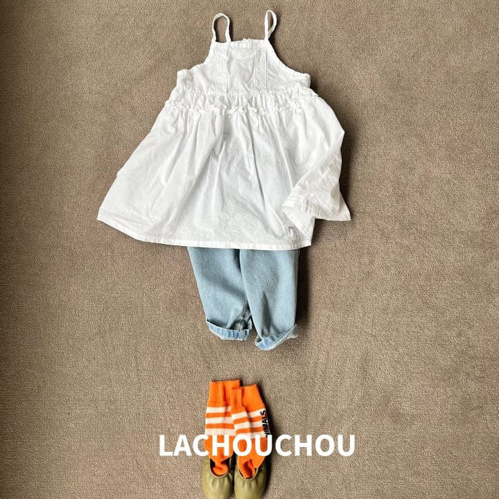 La Chouchou - Korean Children Fashion - #kidsshorts - Tongs Denim Pants - 5