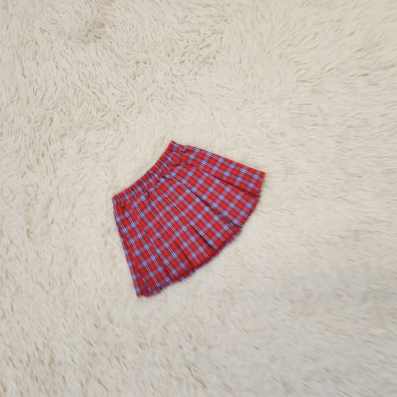 Lamp - Korean Children Fashion - #kidzfashiontrend - Check Skirt - 4