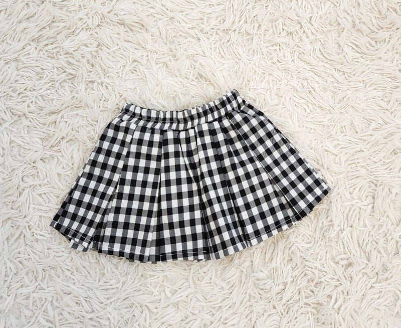 Lamp - Korean Children Fashion - #kidsstore - Check Span Skirt
