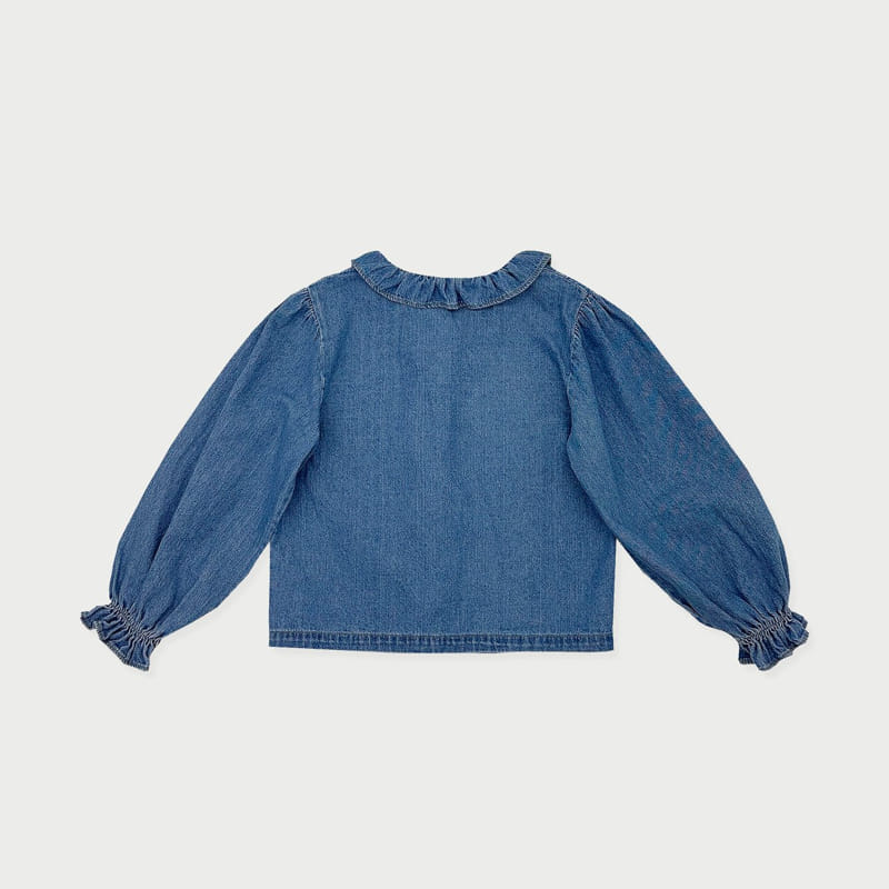 Le Bev - Korean Children Fashion - #childofig - Denim Frill Shirt - 8