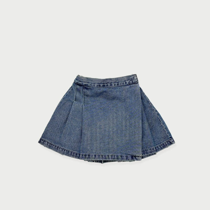Le Bev - Korean Children Fashion - #childrensboutique - Denim Pleats Skirt