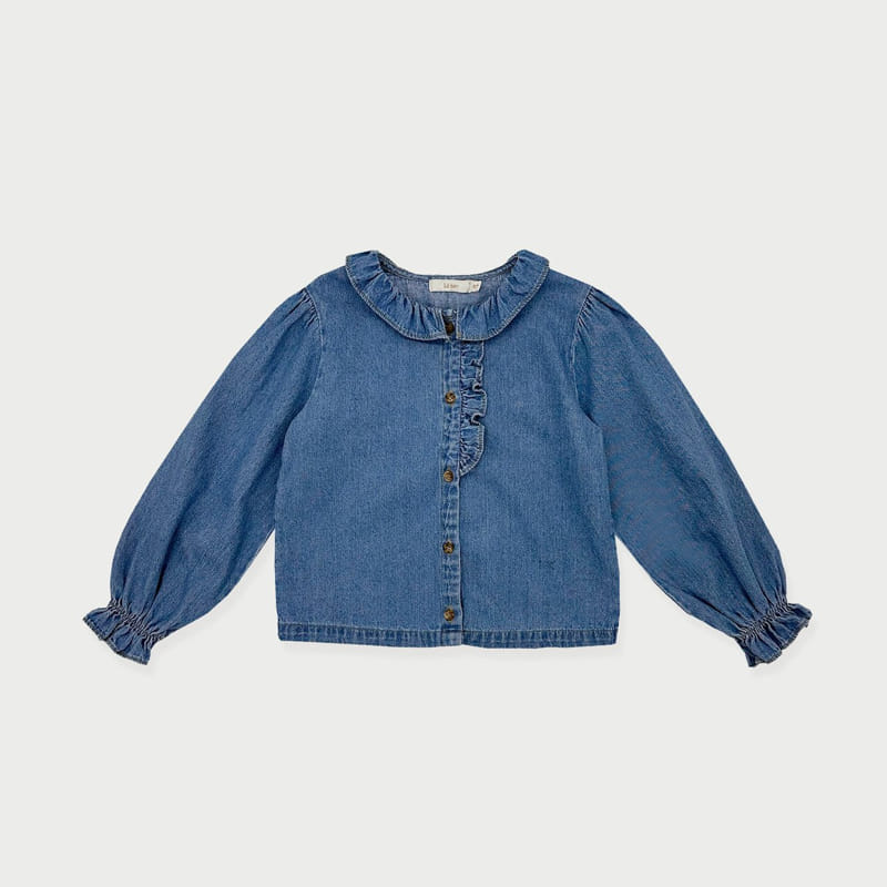 Le Bev - Korean Children Fashion - #littlefashionista - Denim Frill Shirt