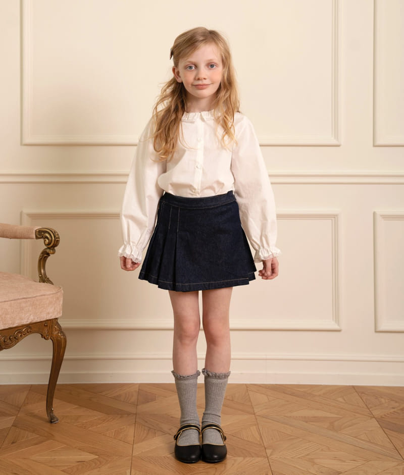 Le Bev - Korean Children Fashion - #minifashionista - Denim Pleats Skirt - 11