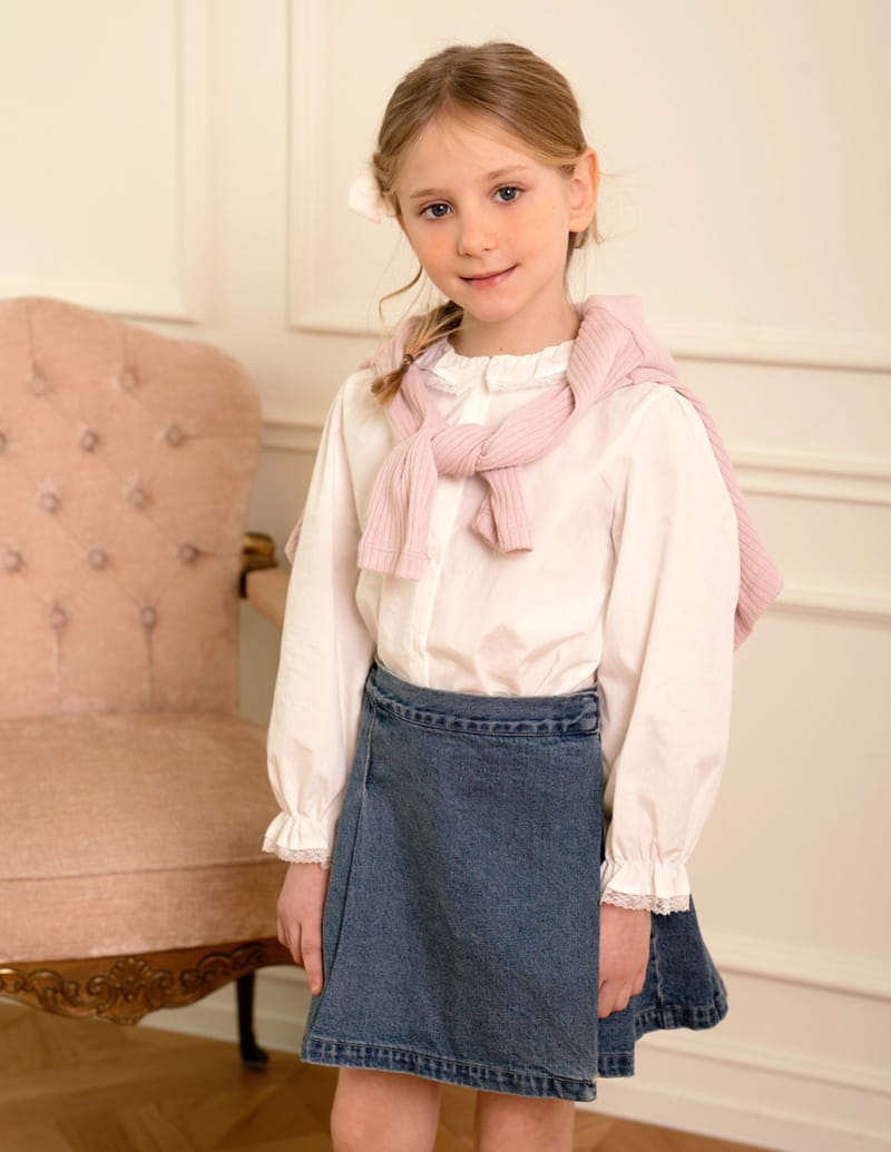 Le Bev - Korean Children Fashion - #magicofchildhood - Lace Point Shirt - 4