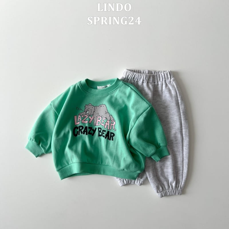 Lindo - Korean Children Fashion - #childrensboutique - Cool Cool Bear Top Bottom Set - 2