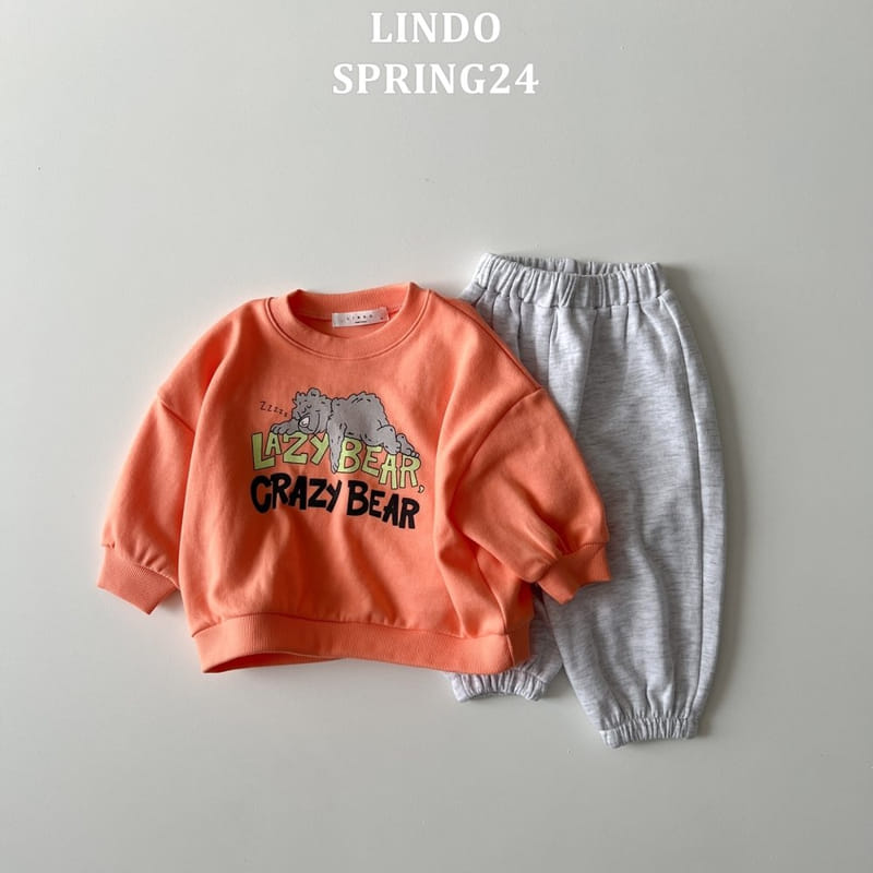 Lindo - Korean Children Fashion - #designkidswear - Cool Cool Bear Top Bottom Set - 3