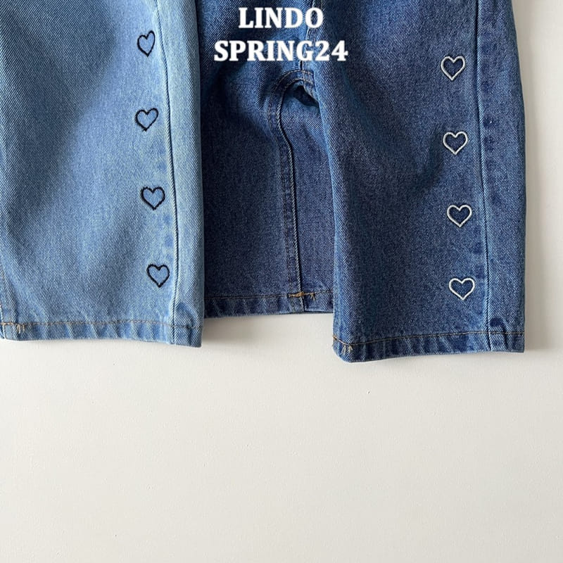 Lindo - Korean Children Fashion - #kidsstore - Heart Dream Embroidery Denim - 2