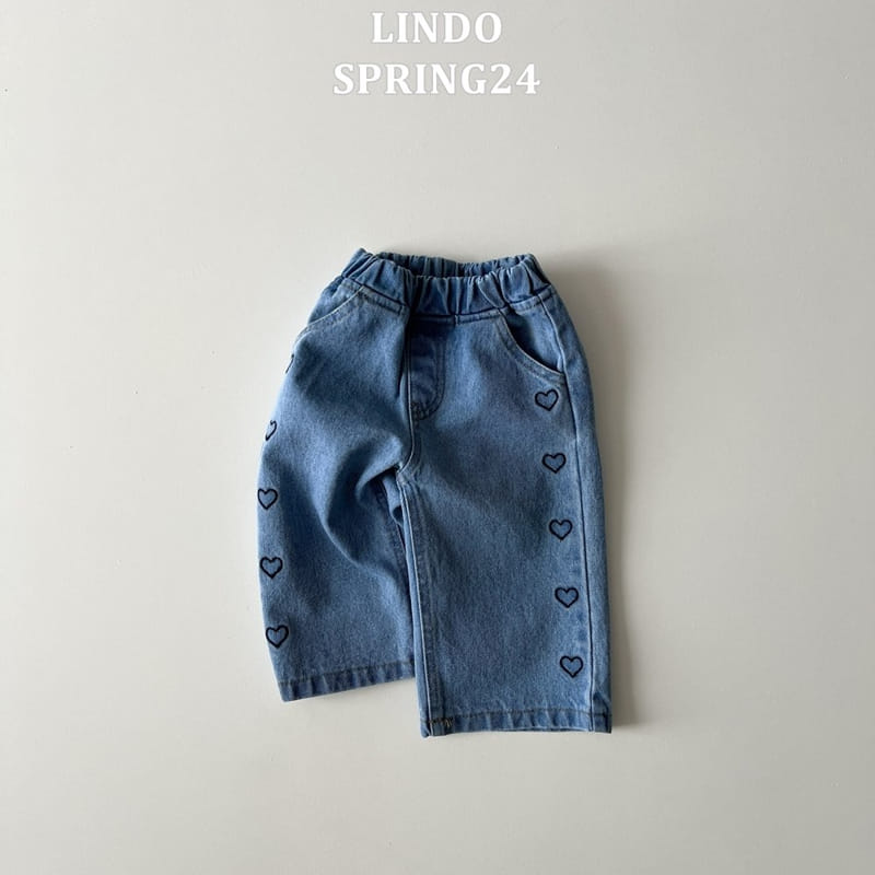 Lindo - Korean Children Fashion - #kidzfashiontrend - Heart Dream Embroidery Denim - 3