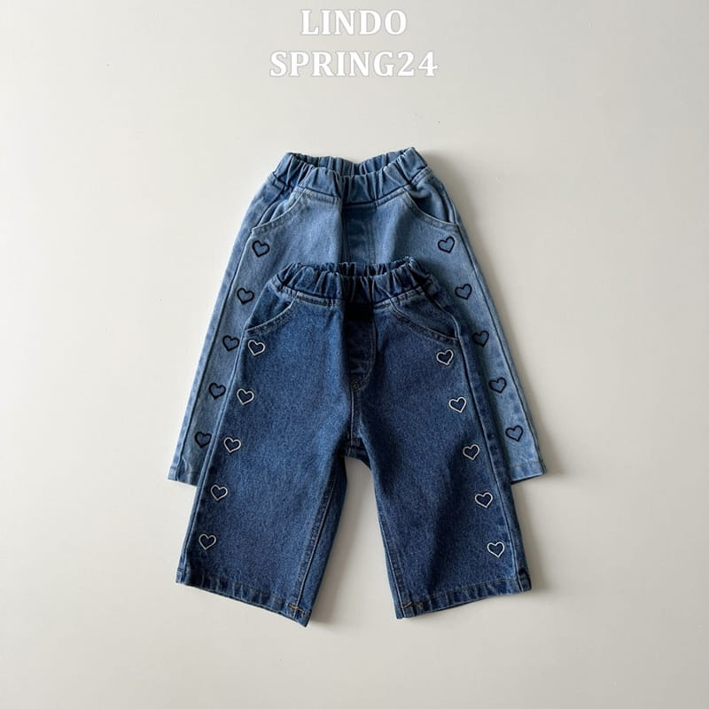 Lindo - Korean Children Fashion - #magicofchildhood - Heart Dream Embroidery Denim - 6