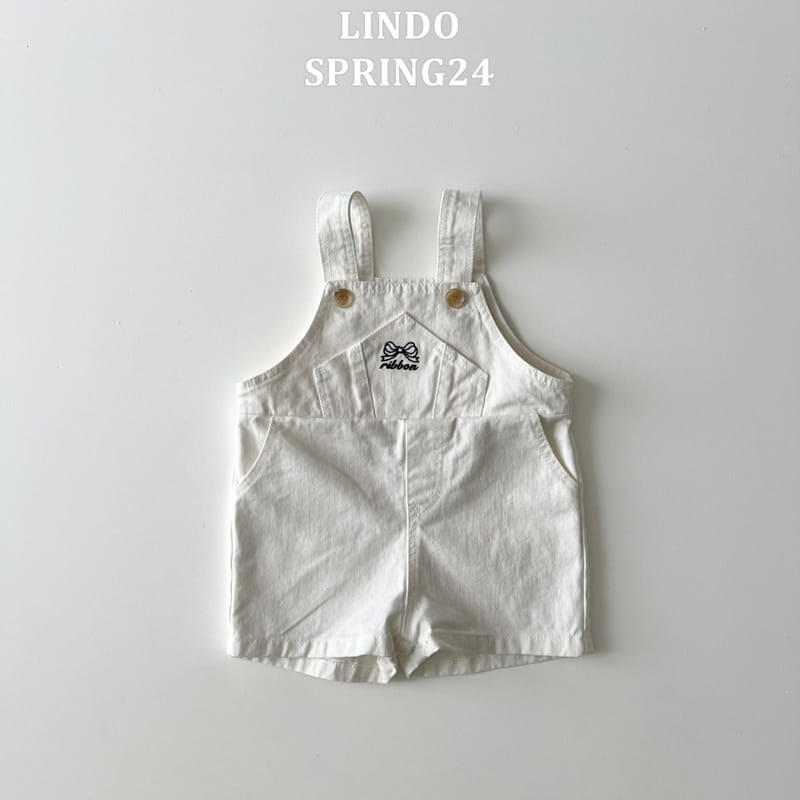 Lindo - Korean Children Fashion - #prettylittlegirls - Lala Ribbon Dungarees - 4