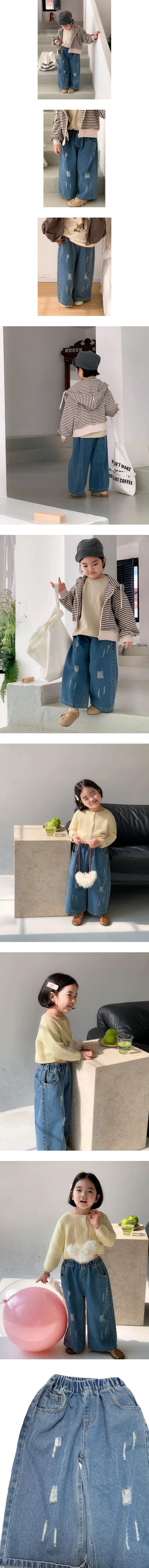 Little Rabbit - Korean Children Fashion - #childofig - Vintage Denim Pants - 2