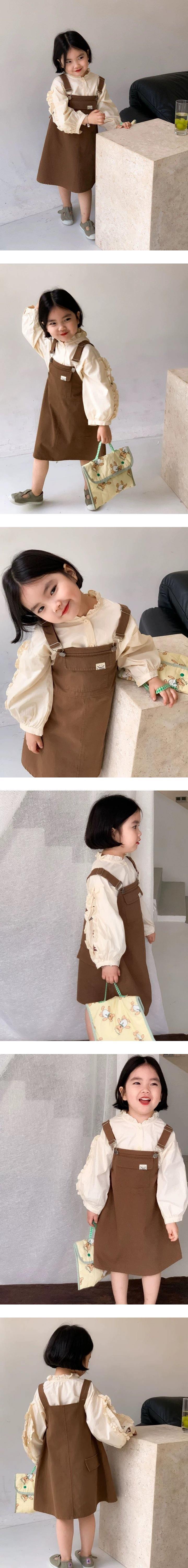 Little Rabbit - Korean Children Fashion - #stylishchildhood - Dungarees Skirt - 2