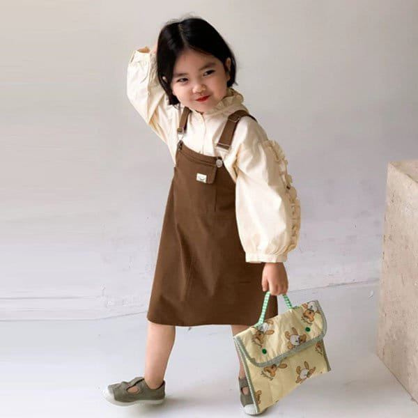 Little Rabbit - Korean Children Fashion - #toddlerclothing - Dungarees Skirt