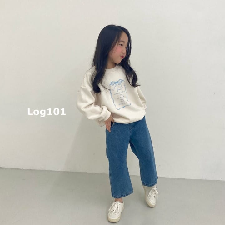 Log101 - Korean Children Fashion - #Kfashion4kids - Ribbon Blossom Sweatshirt